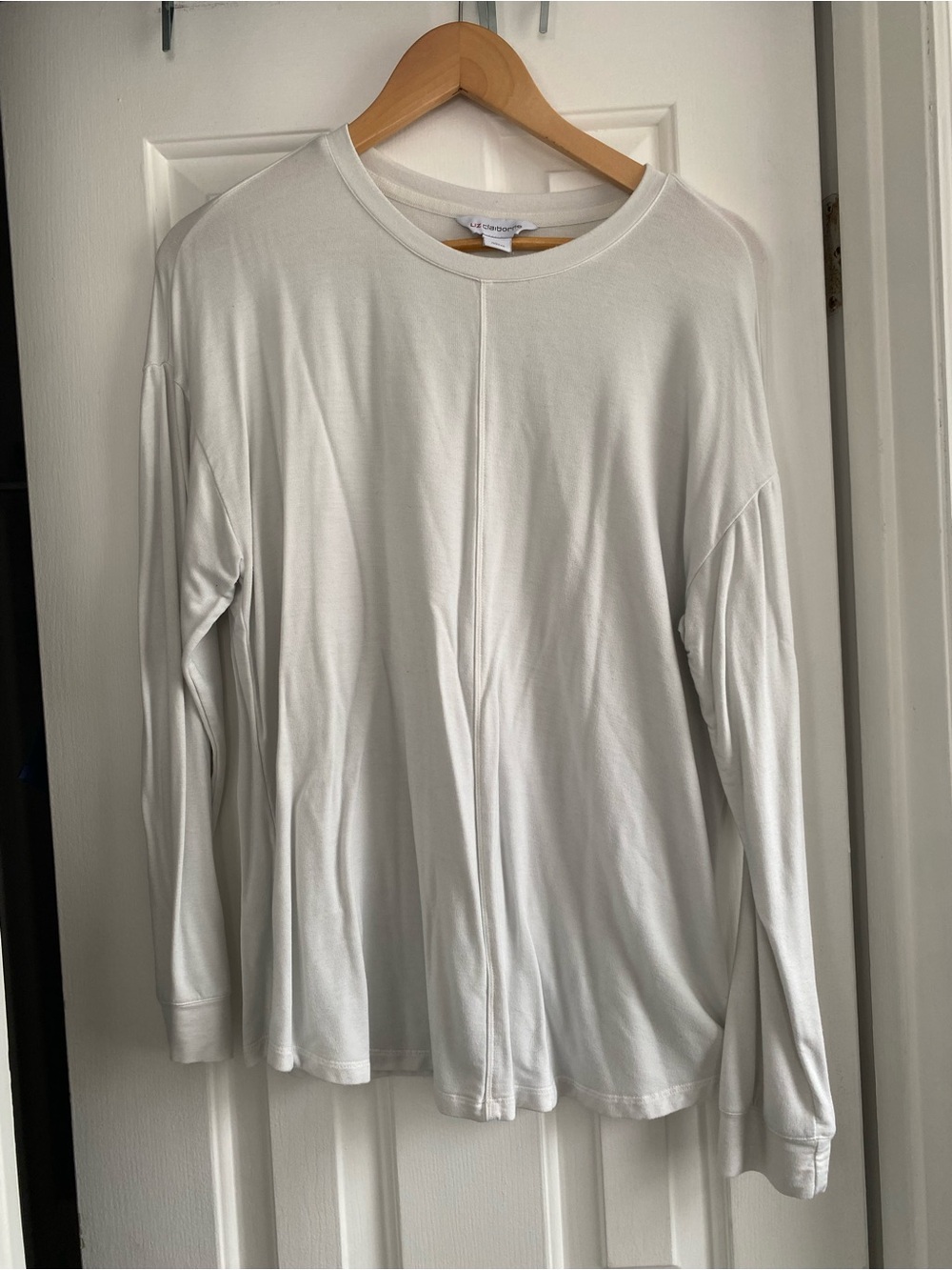 Long-Sleeve Crewneck Shirt - White